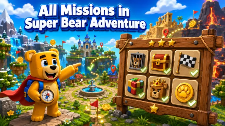 All Missions in Super Bear Adventure