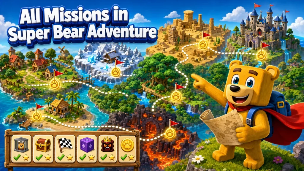 All Missions in Super Bear Adventure – Complete Guide (2026)
