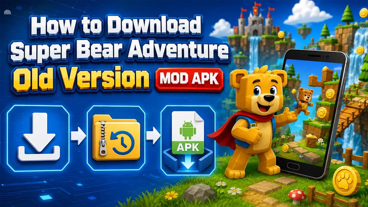 How to Download Super Bear Adventure Old Version MOD APK
