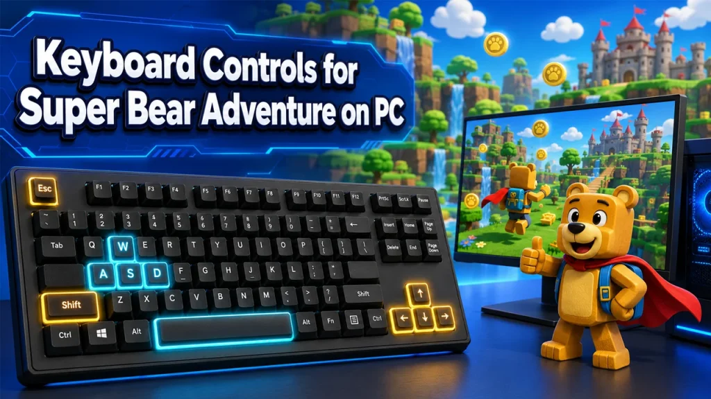 Keyboard Controls for Super Bear Adventure on PC