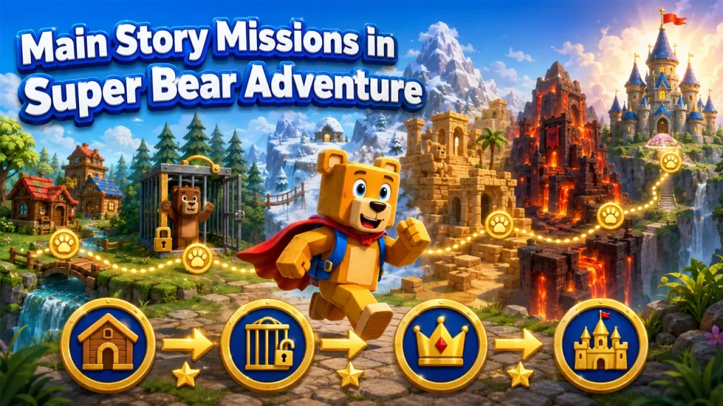 Main Story Missions in Super Bear Adventure