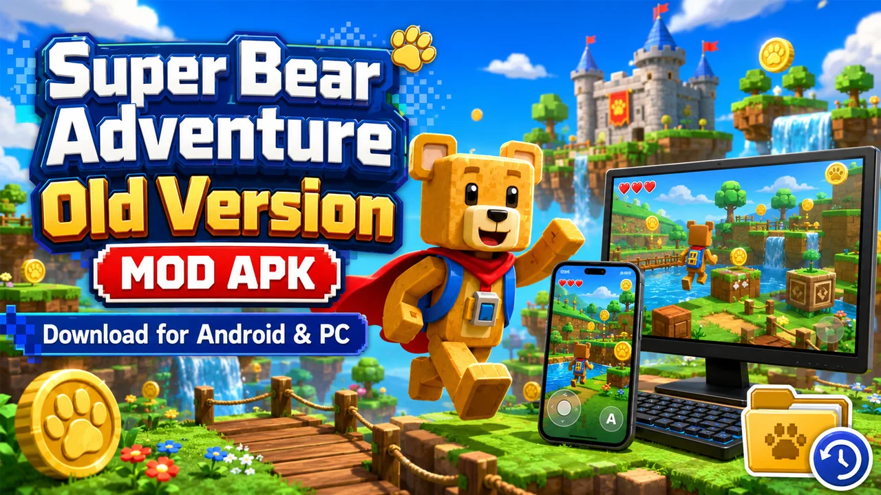 Super Bear Adventure Old Version MOD APK Download for Android & PC